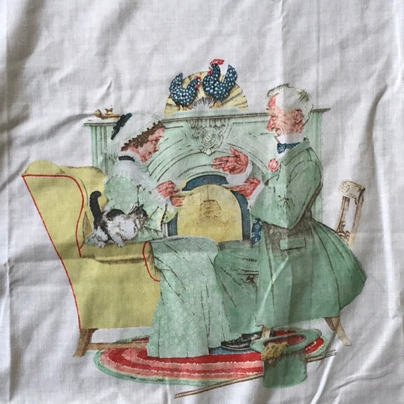 Vintage Norman Rockwell Pacific Twin Size Fitted Bed Sheet 🌺🦜🌺 Americana - Picture 3 of 8